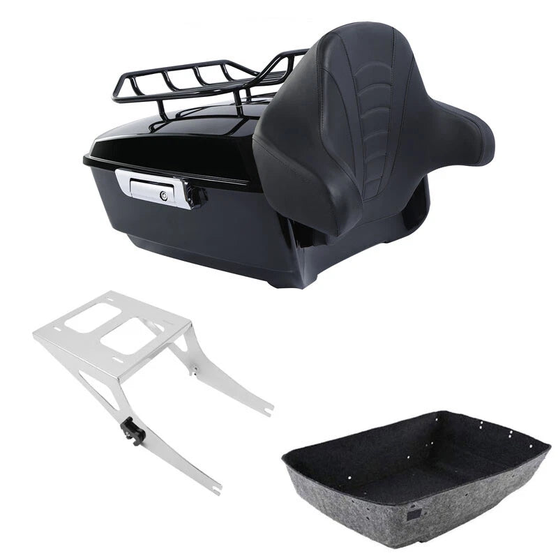 Trunk Backrest Rack Mount for Harley Fatboy FLSTF (2008–2017)