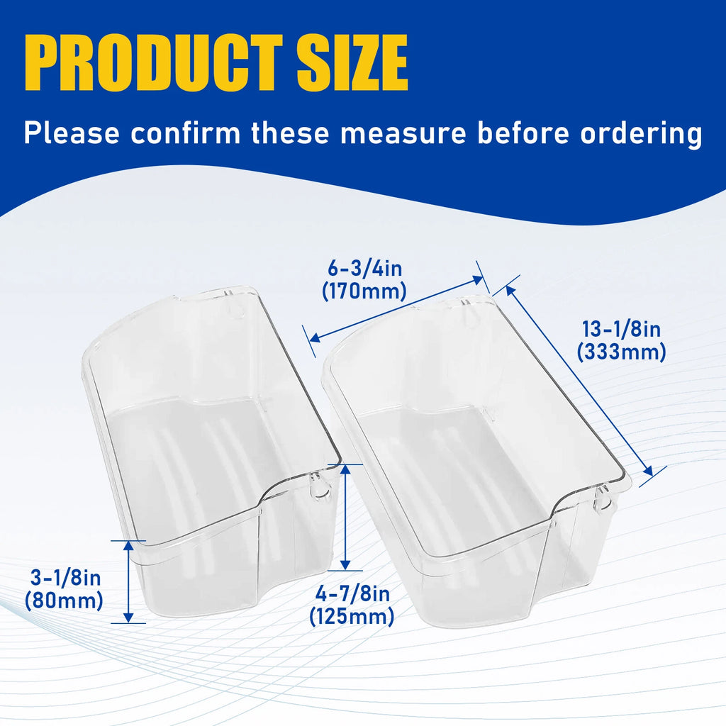 Set of 2 Refrigerator Door Bin Shelf for Frigidaire Kenmore (240324502)