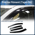 Set of 4 Window Deflectors for Hyundai Tucson (2010) - Black Vent Visors