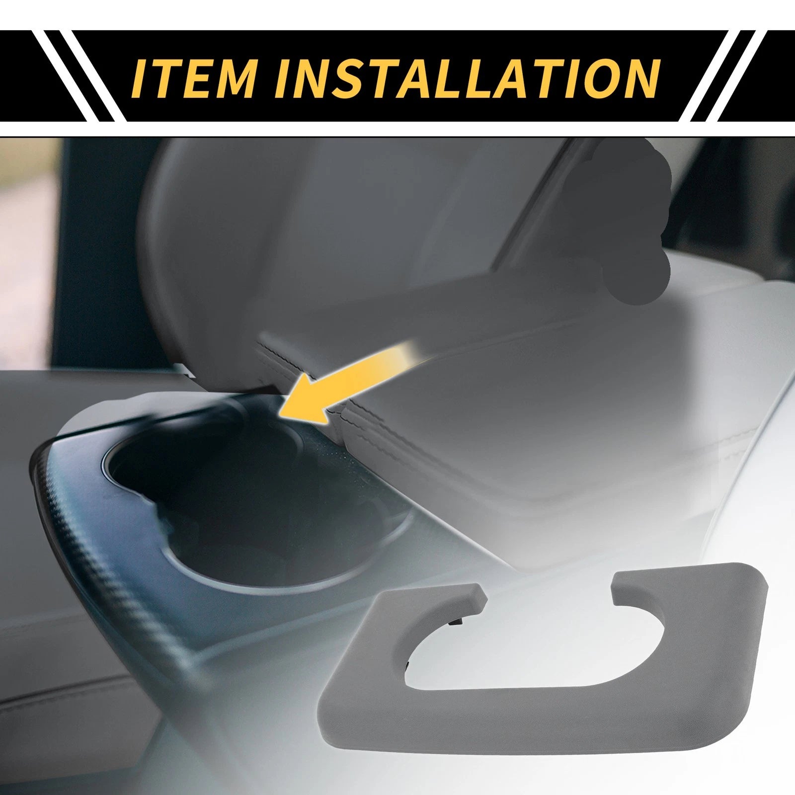 Center Console Cup Holder Armrest Pad for Ford F-250 F-350 (1999–2009) Gray