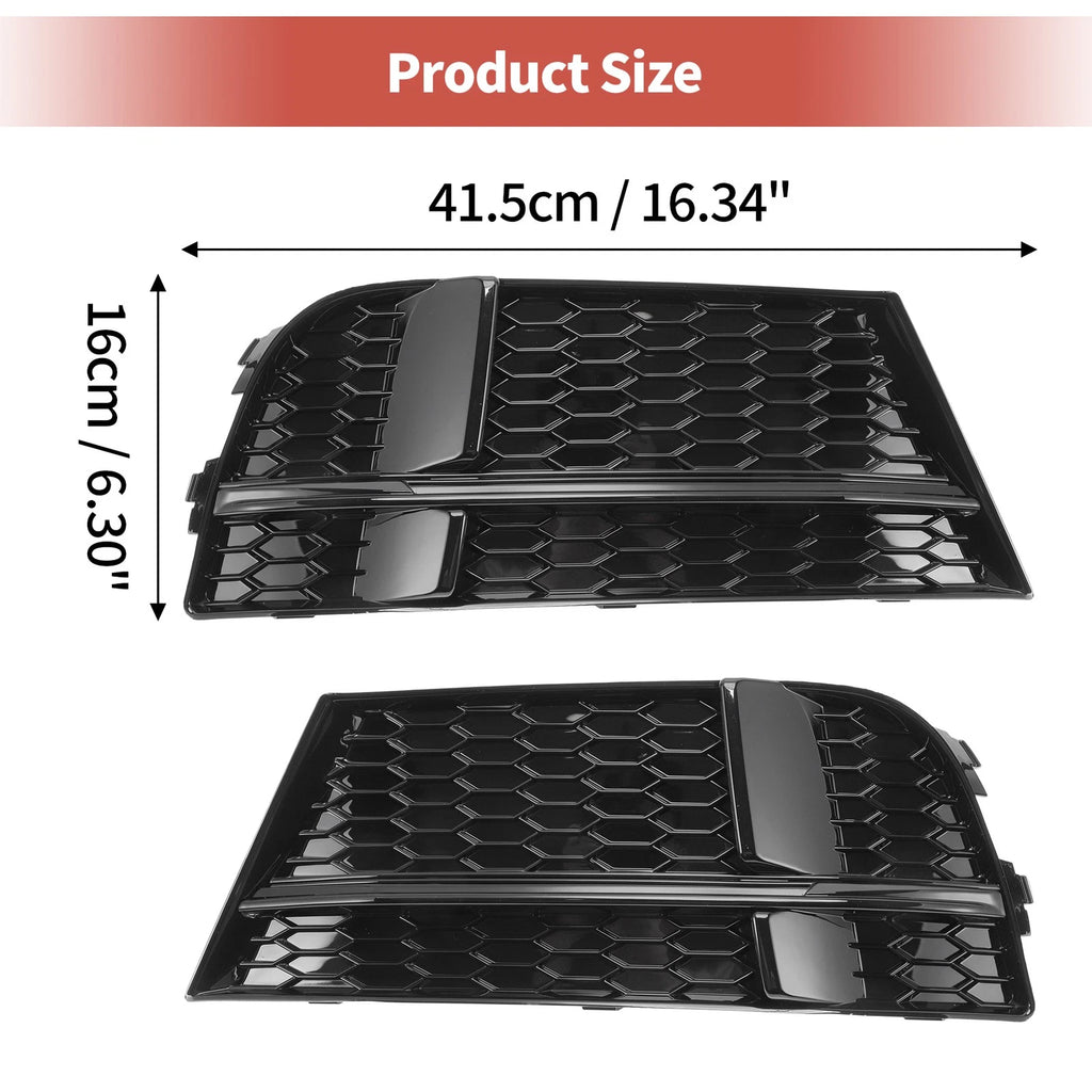 1 Pair Front Fog Light Grill for Audi A3 (2013–2020) No. 8V3807681ABESM/8V3807682NESM