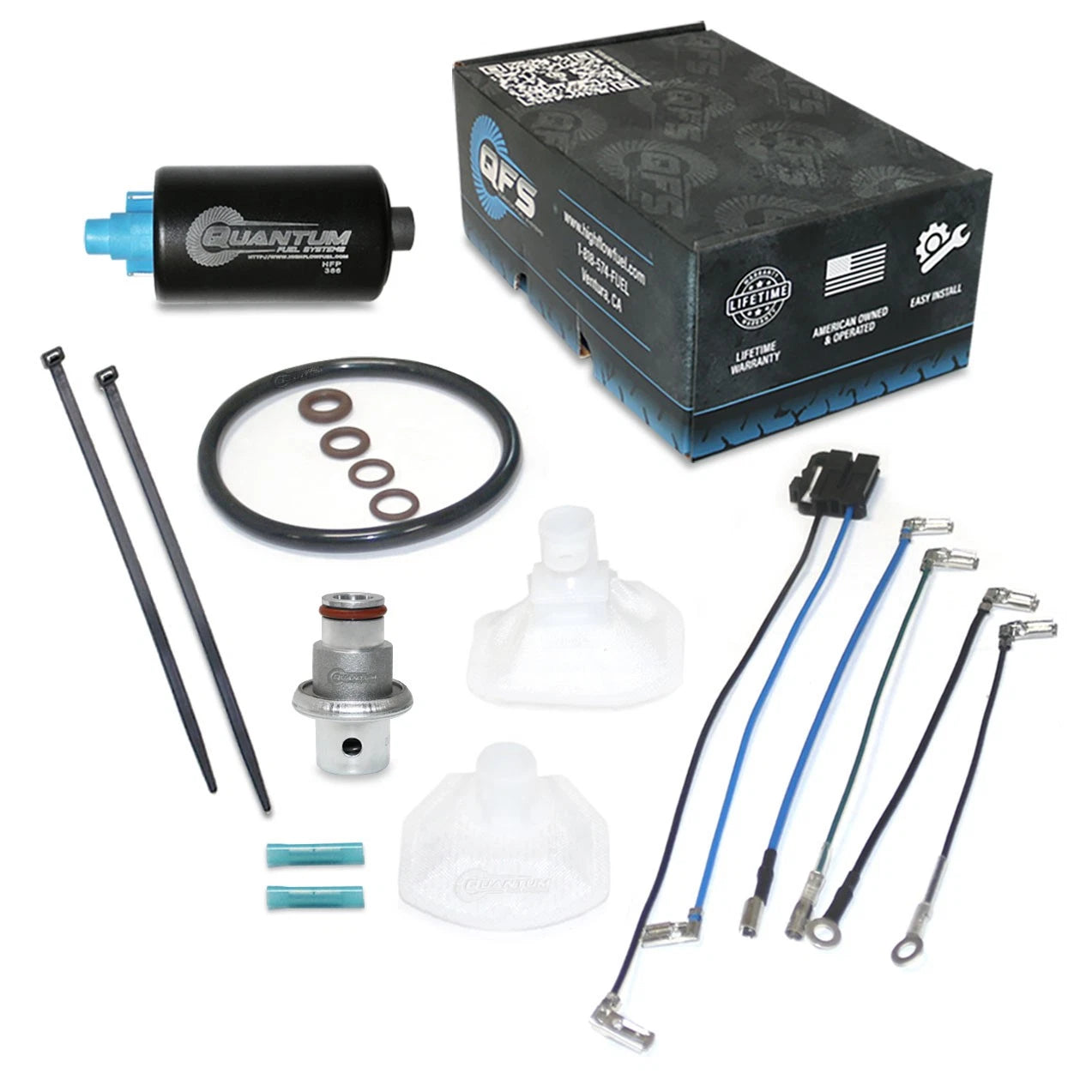 QFS EFI Fuel Pump + Regulator + Tank Seal + Strainer for Honda (2013–2016)