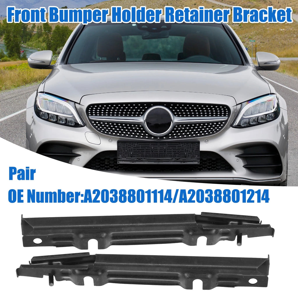 Set of 2 Upper Bumper Cover Support Brackets for Mercedes-Benz 