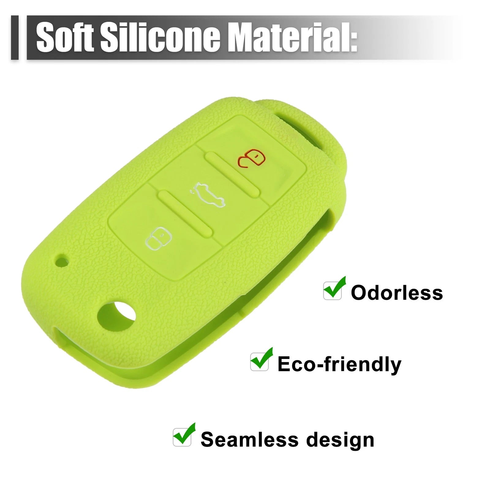 Silicone Key Fob Cover for Volkswagen Jetta GTI Passat Golf (1pcs) 723115551563