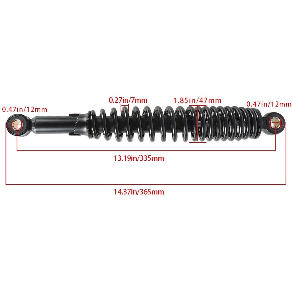 Black Shocks 335mm for Honda S65 CL/CT70 XL75 CL/CM/S90 CM91 (1970–1979)