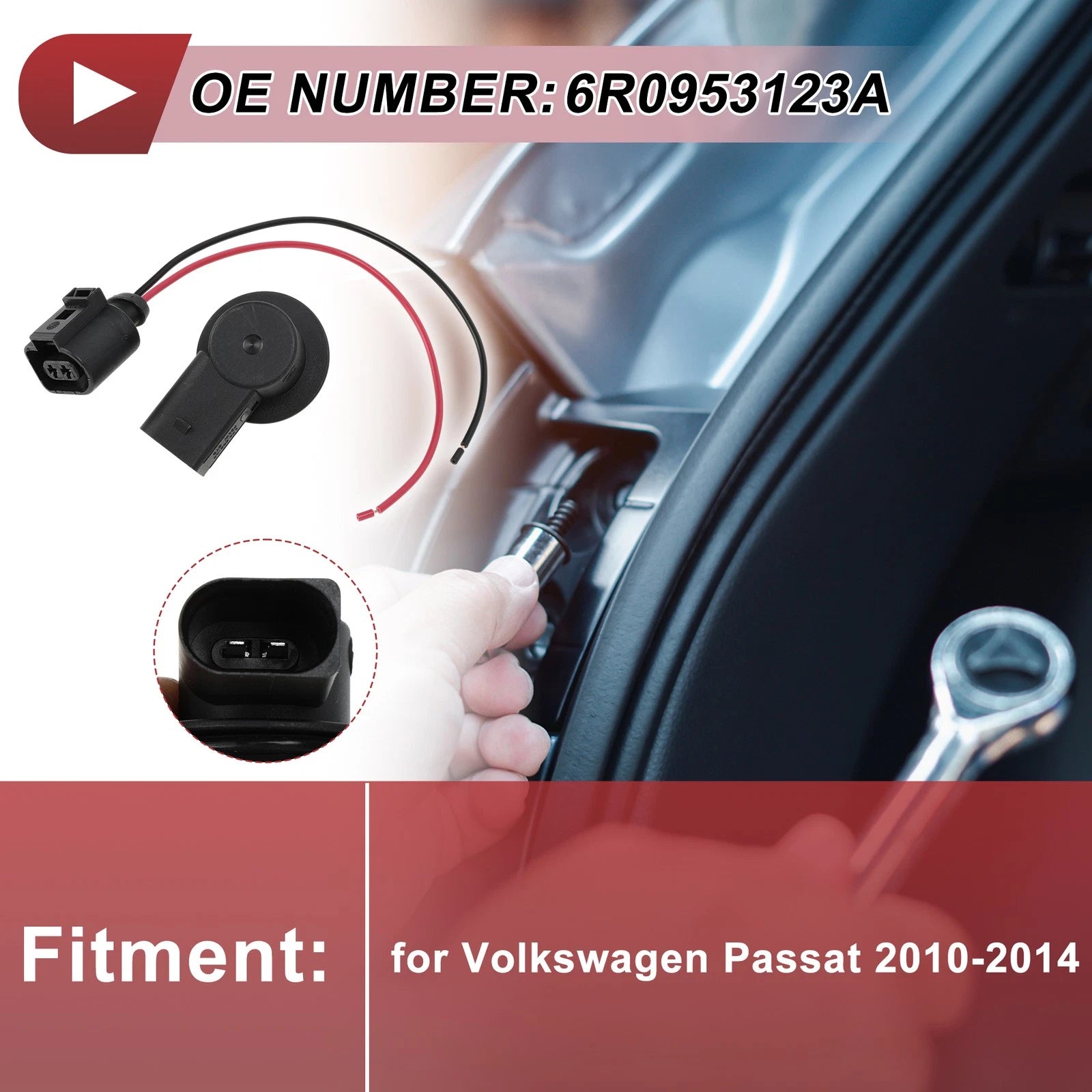 Set of 1 Turn Signal Light Socket Wiring for Volkswagen Passat (2010–2014) No.6R0953123A