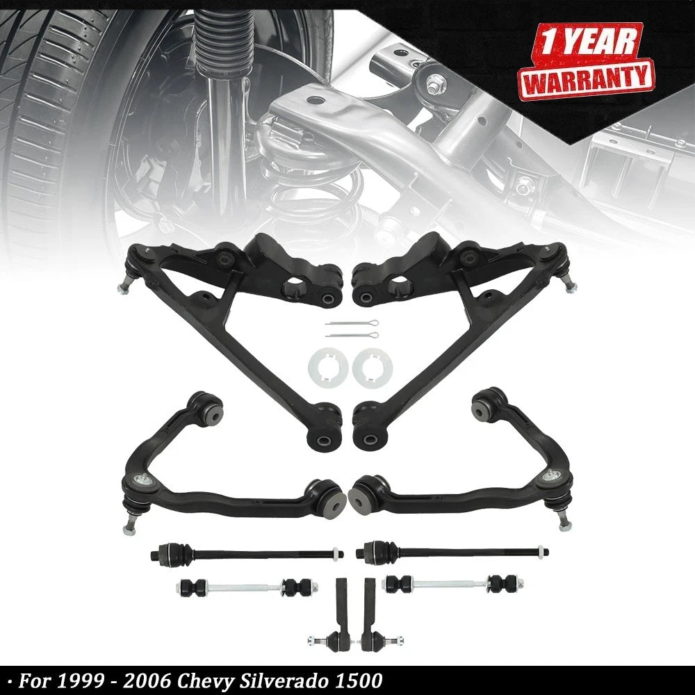 10pc Control Arm Kit for Chevy Silverado 1500 4WD (1999–2006)