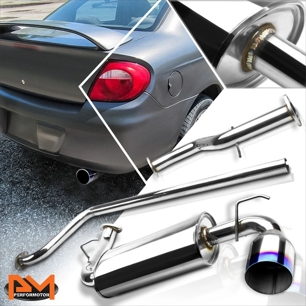 Catback Exhaust System for Dodge Neon SOHC 2.0L (2000–2005) - 4.75" Burnt Tip