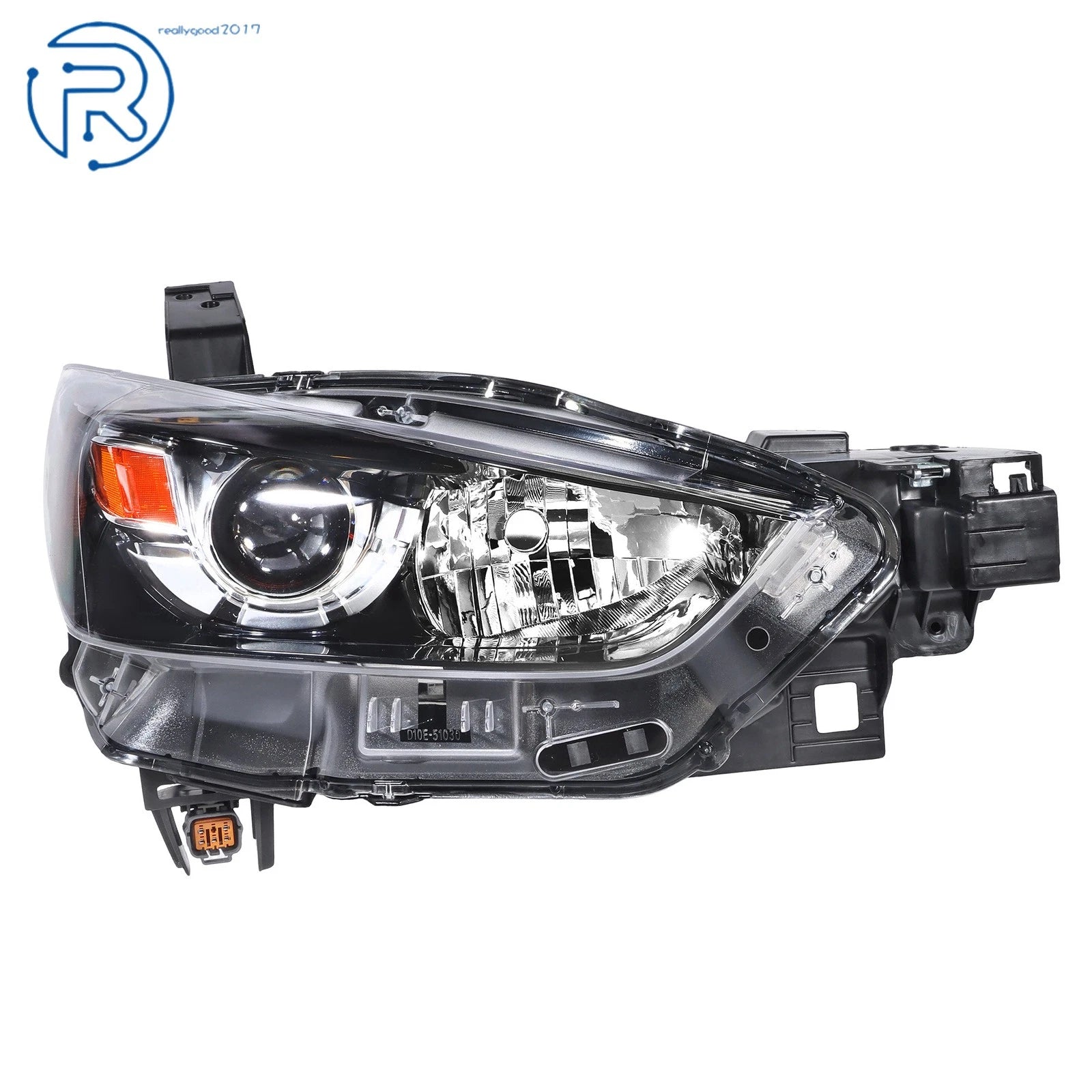 Headlamp for Mazda CX-3 (2016–2022) Halogen Black Passenger Side