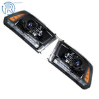 Set of 2 LED DRL Halogen Headlights for Dodge Ram 1500-3500 (2013–2018)