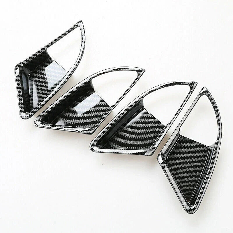 4x Carbon Fiber Door Handle Bowl Cover Trim for Honda Accord (2008–2013)