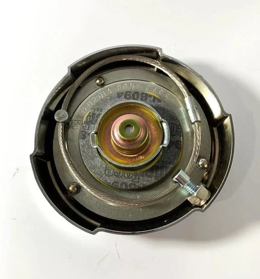 Gas Cap with Cable and T-5 Pony Emblem for 1965–1966 Ford Mustang
