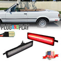 2X Clear Lens Red LED Rear Bumper Side Marker Lights for BMW E30 E34 (1982–1996)