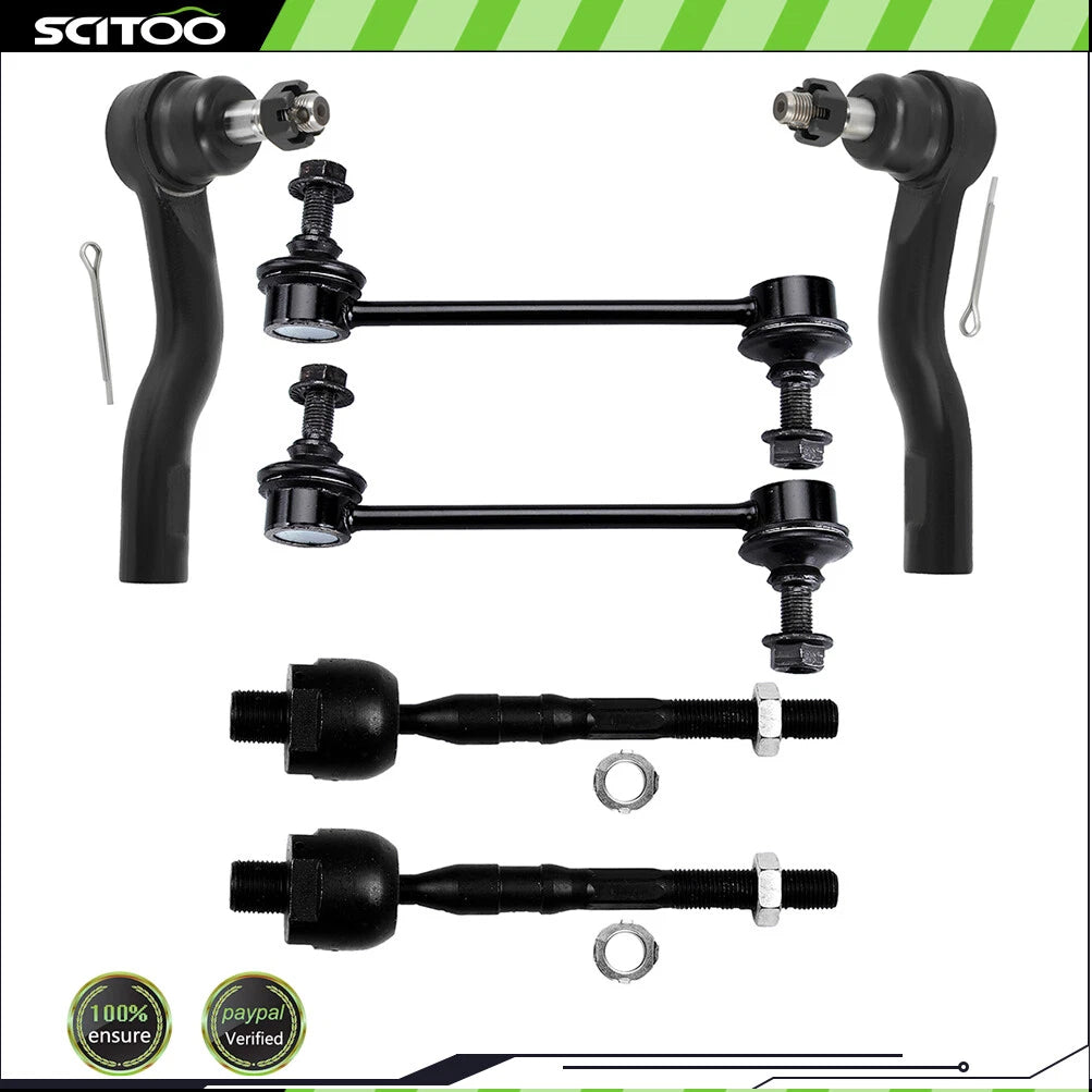 Set of 6 Front Tie Rod End Sway Bar End Link for Mercury Milan (2010–2011)