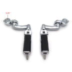 Chrome Gear Skull Arched Footpeg Mount Kit for Engine Guard 1.25" (Fits Various)