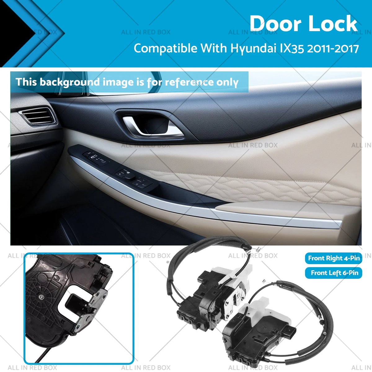 2X Door Lock Actuator Assembly for Hyundai IX35 (2011–2017)