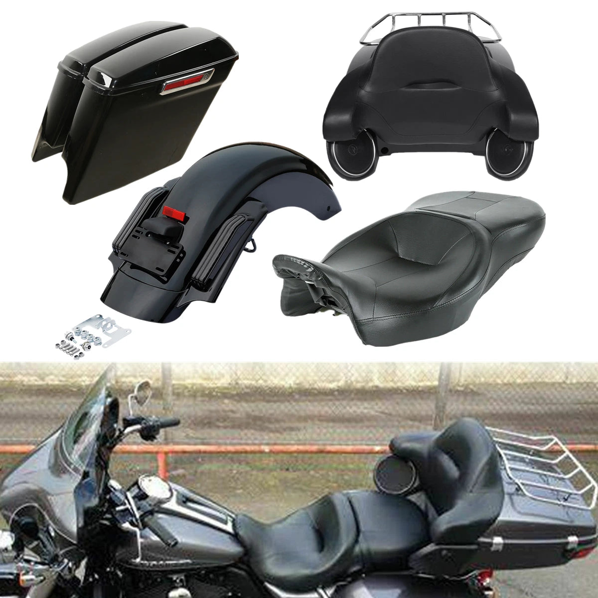 King Trunk Saddlebags for Harley Road Glide (2014–2024)