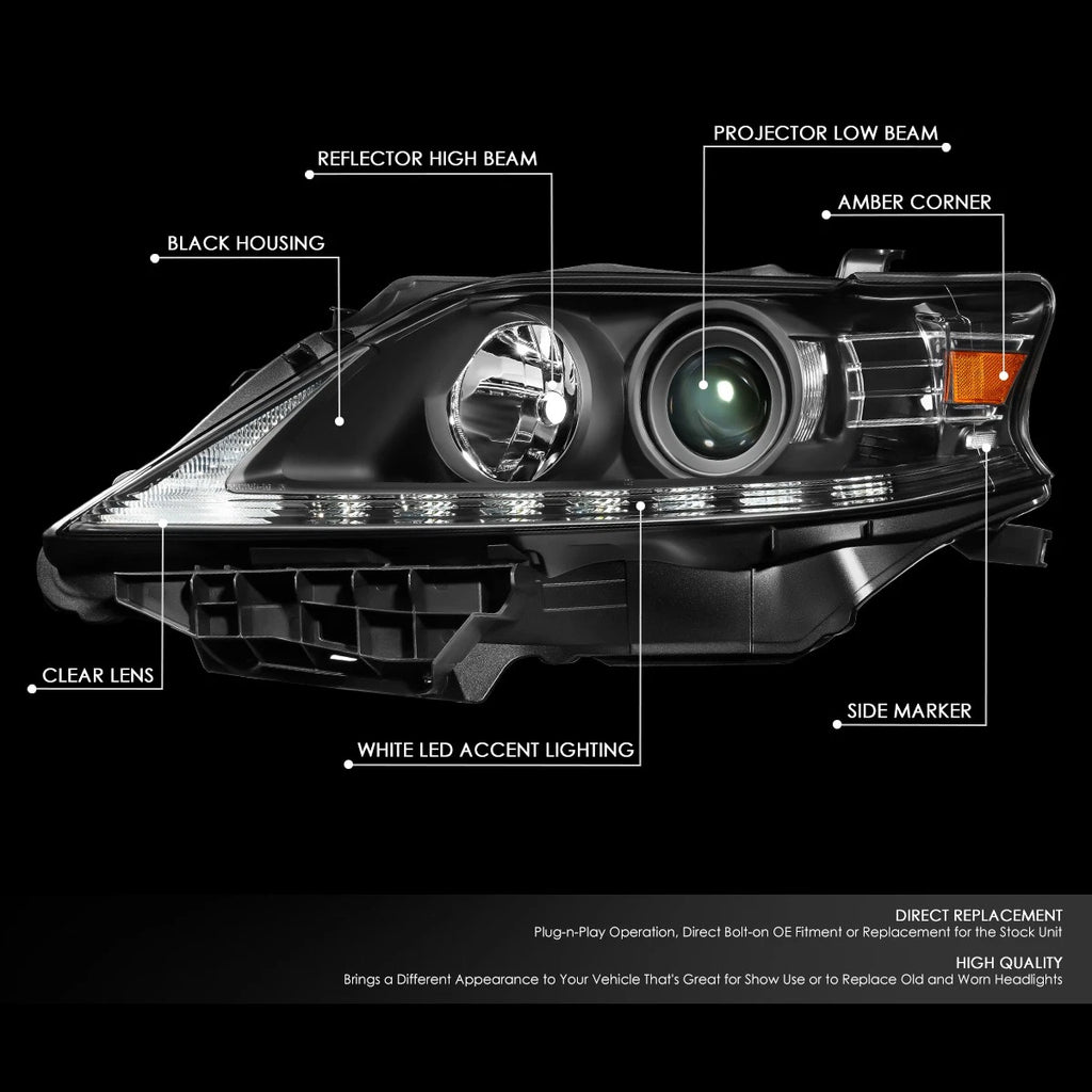 LED DRL Projector Headlights for Lexus RX350 RX450H (2013–2015)