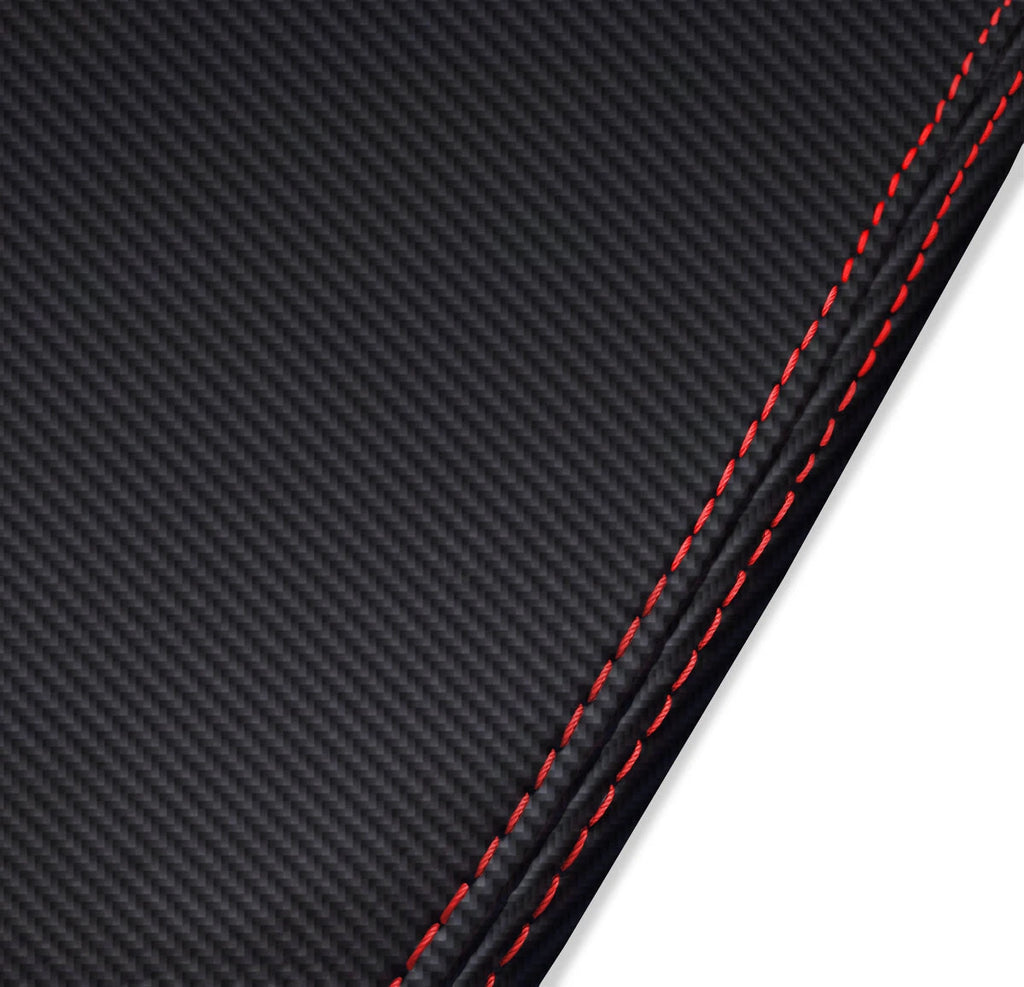 Sunvisors PVC Carbon Cover for BMW E36 E46 (1992–2004) Red Stitch