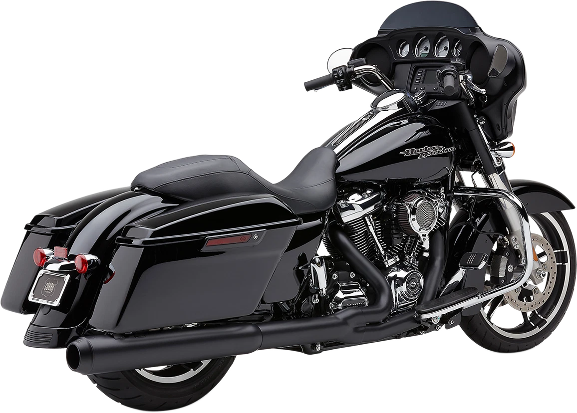 Cobra Powr-Flo 2:1 Black Exhaust for Harley Touring Road Glide Street Glide (2017–2022)
