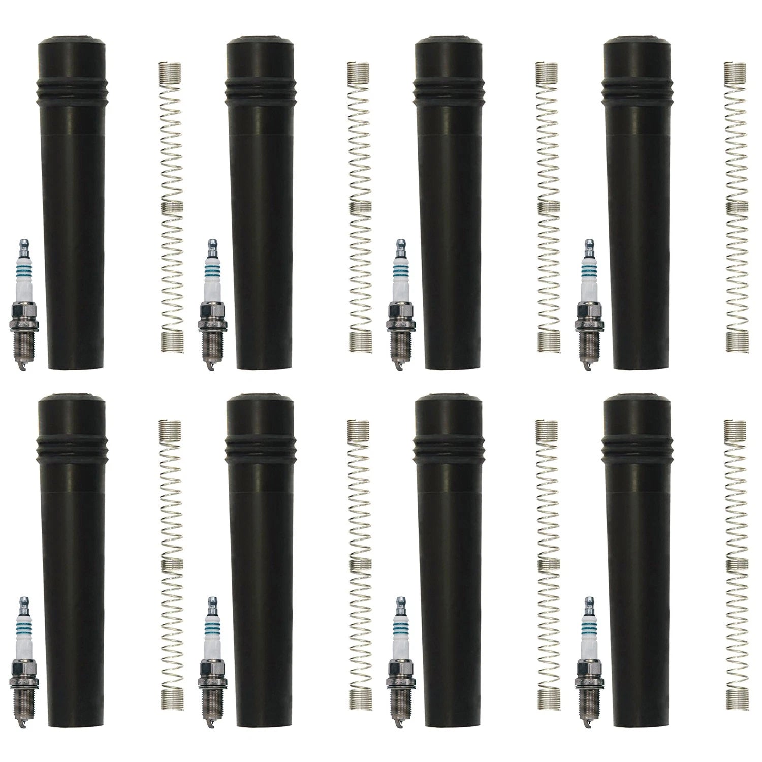 Set of 8 Denso Iridium Power Spark Plugs & Coil Boots for Ford Thunderbird (2002–2005)