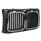 Front Center Grill with Chrome Trim for BMW E34 5 Series (1987–1992)