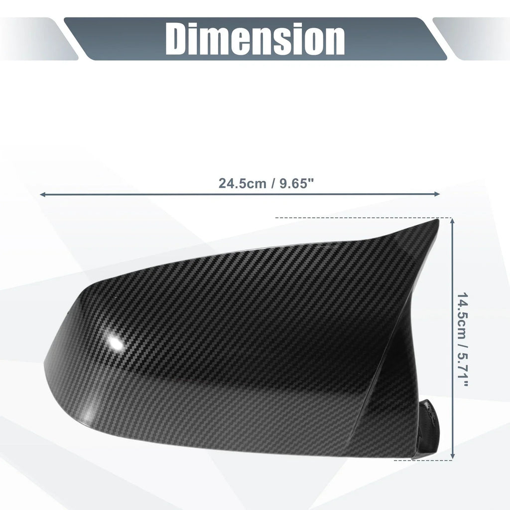 Rearview Mirror Cover Cap Carbon Fiber Pattern for BMW 525i 528i 530i 535i
