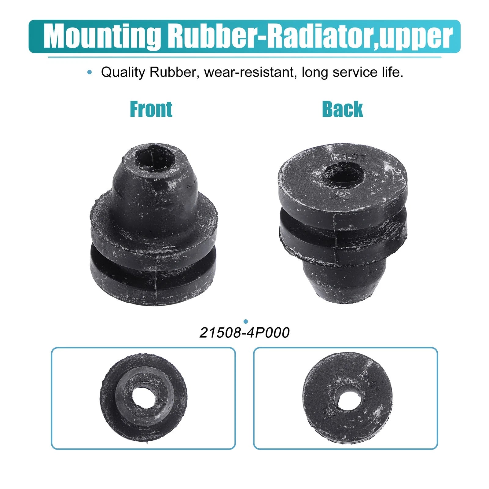 2X Lower Rubber Cushion Bushing for Nissan Frontier (1998–2015)
