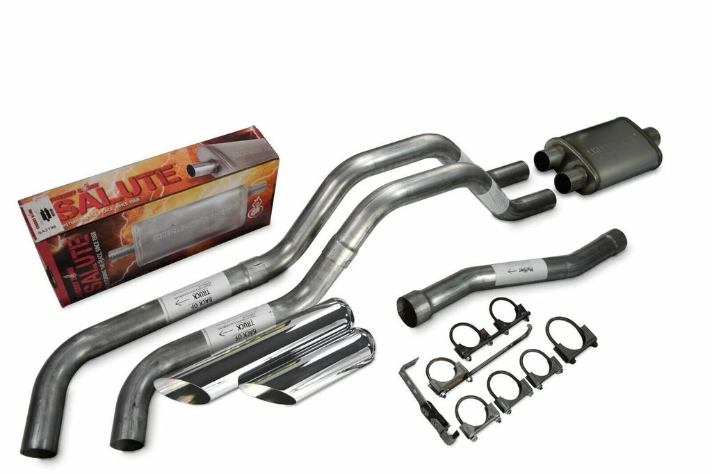 Dual Exhaust for Nissan Titan (2004–2006) 2.5" Side Exit Slash Tip