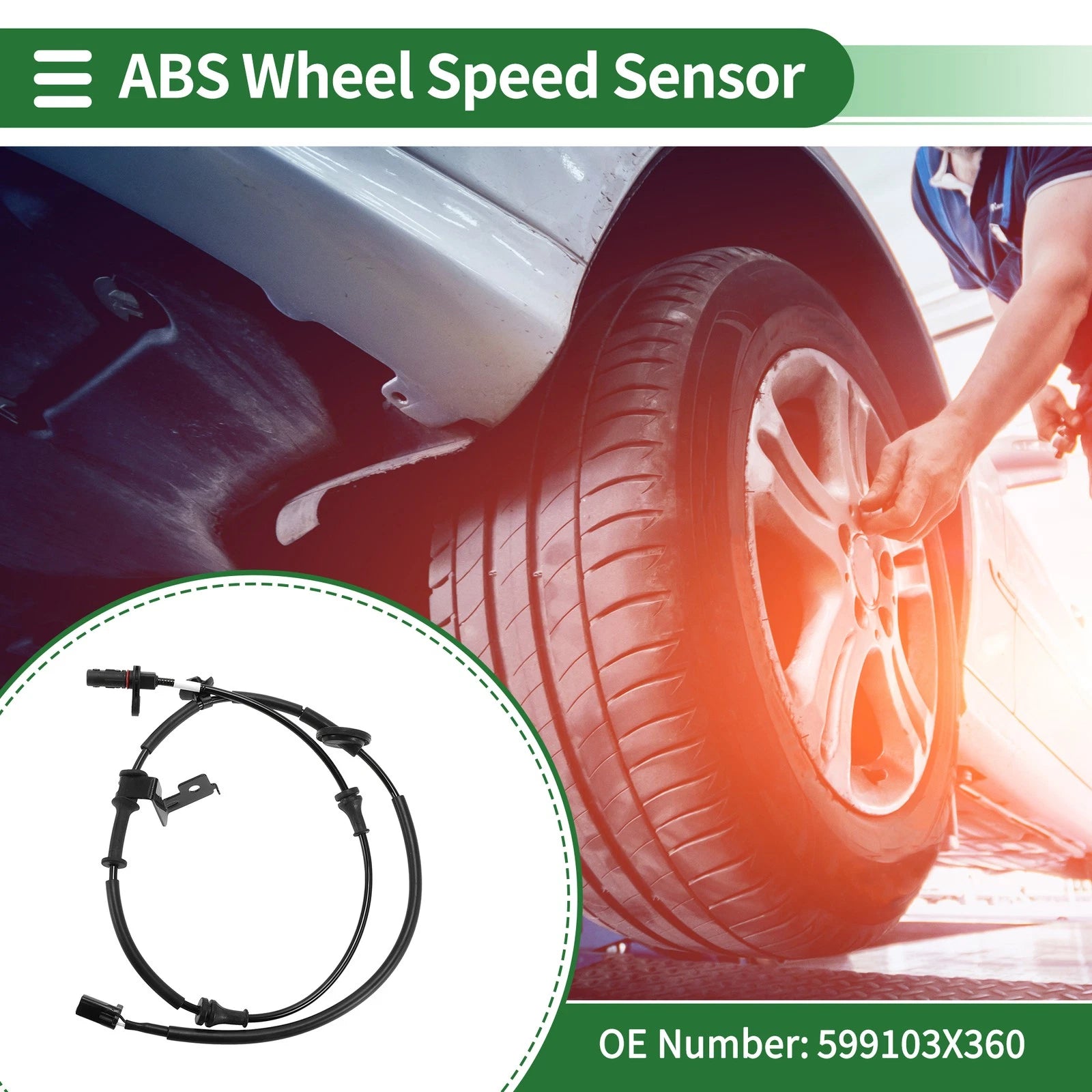 ABS Wheel Speed Sensor No. 599103X360 for Hyundai Elantra (2010–2013)