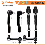 Front Struts Set of 2 for Ford Edge Lincoln MKX (2007–2010) w/ Sway Bars Tie Rods