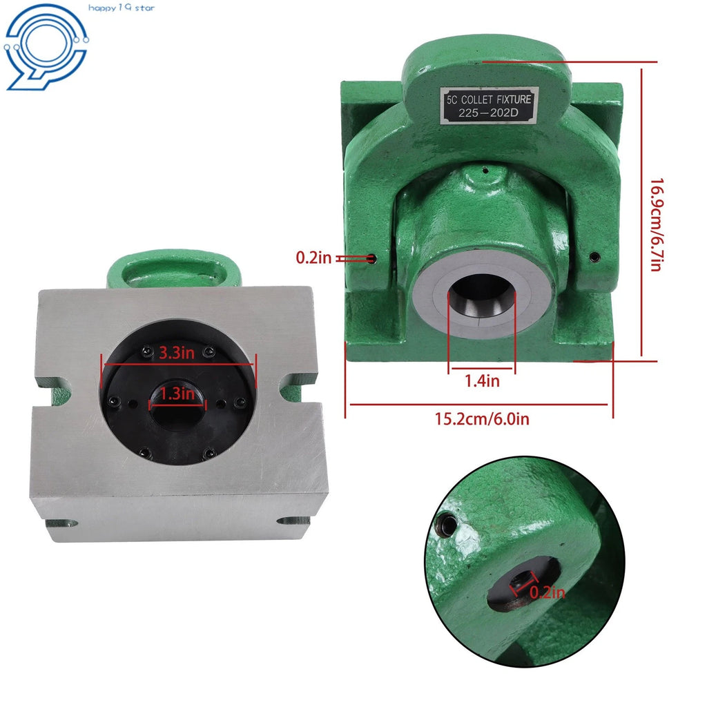 5C Collet Fixture for Horizontal Vertical Applications