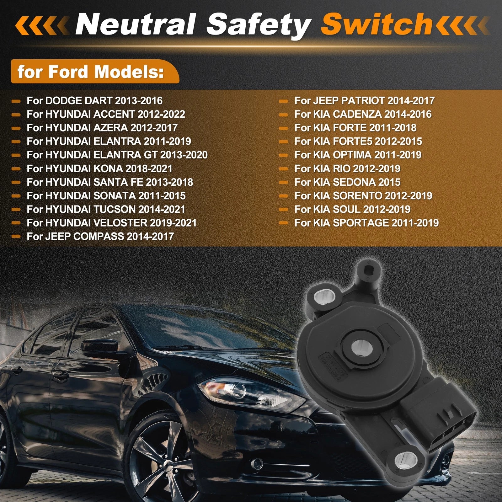 Neutral Safety Switch for Hyundai Accent (2012–2022) 427003B100