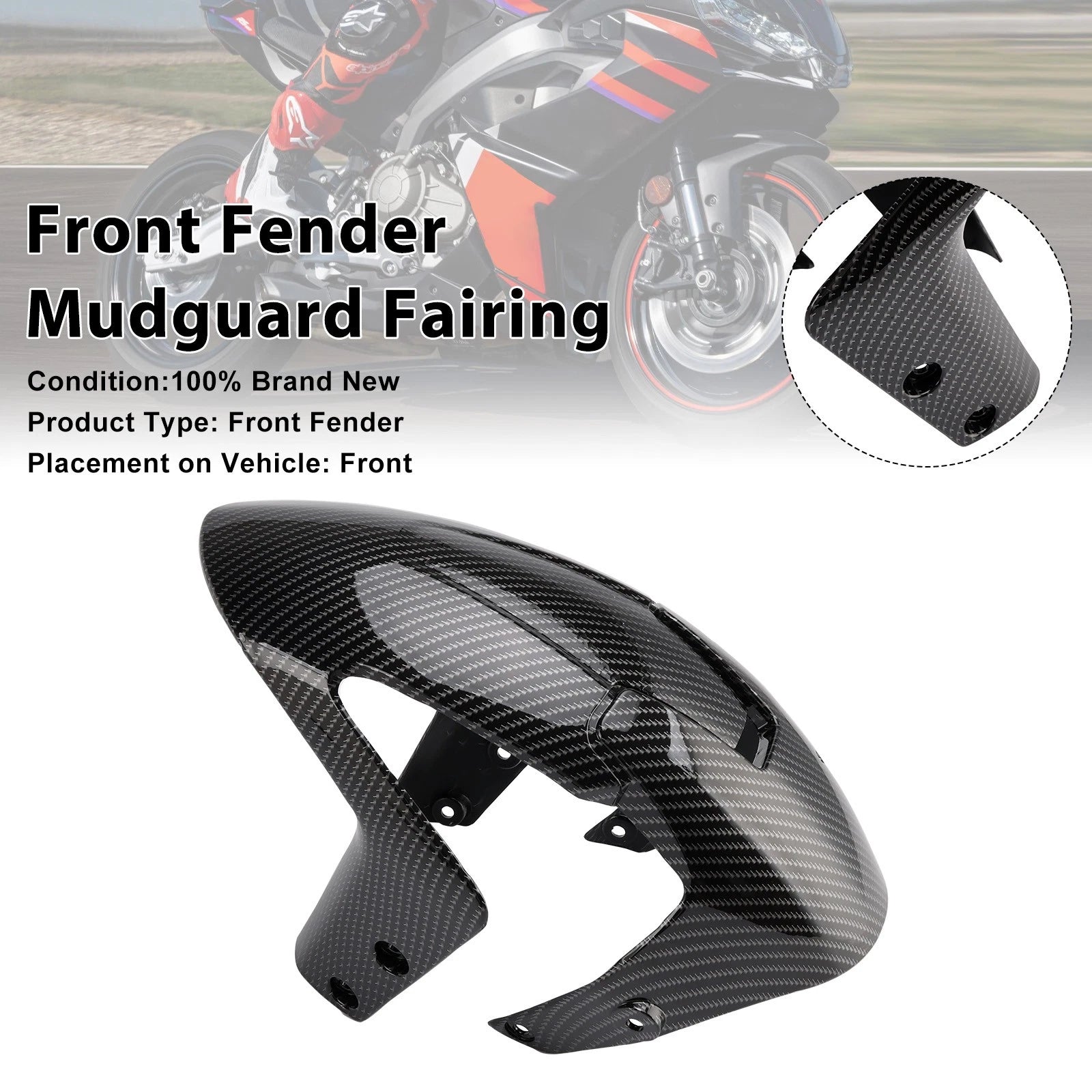 Front Fender Mudguard Fairing for Aprilia RS457 (2024–2025) Carbon
