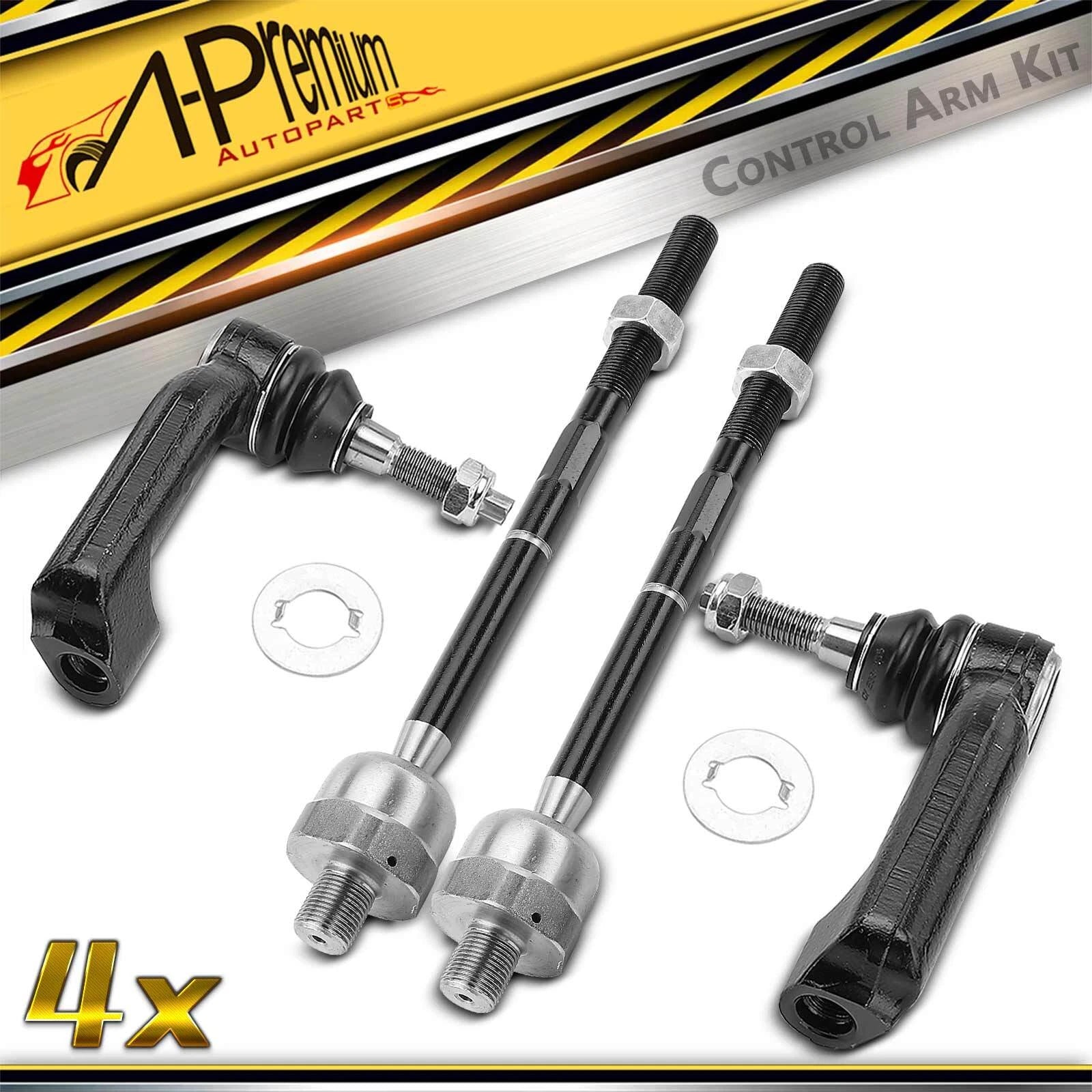 Set of 4 Inner & Outer Tie Rods for Ford Expedition F-150 (2009–2014)