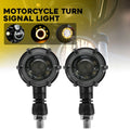 2X Turn Signal Indicator Lights for Motorcycle (Smoked Amber White)