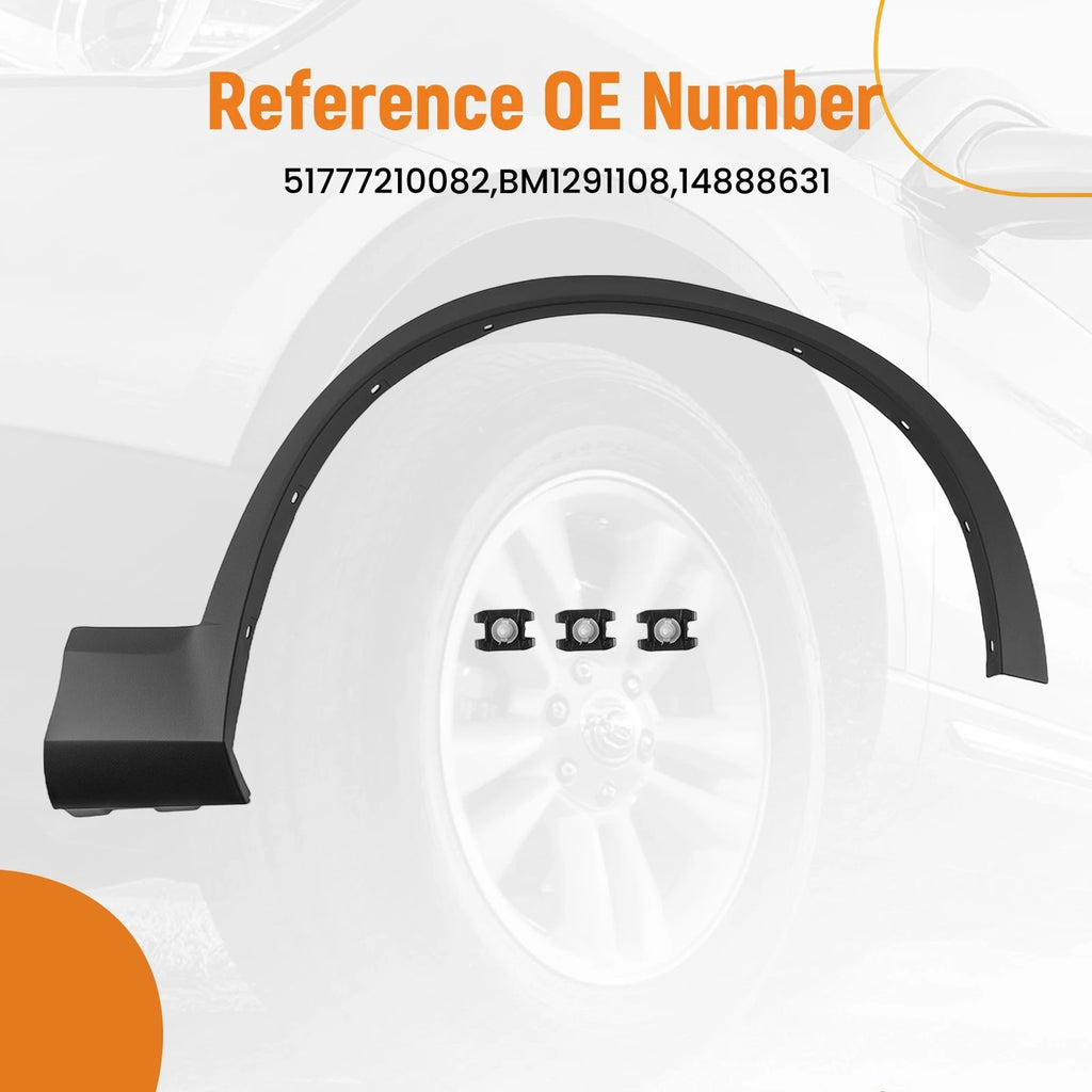 Front Fender Flare Trim RH for BMW X3 (2011–2017) Black