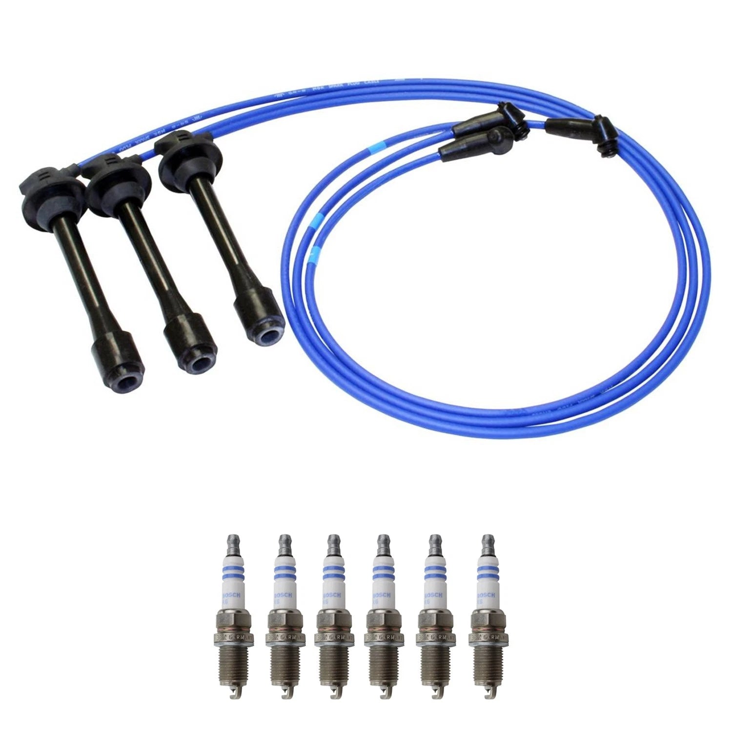 NGK Wire Set & Bosch 6 Double Platinum Spark Plugs for Camry Sienna (1997–2006)