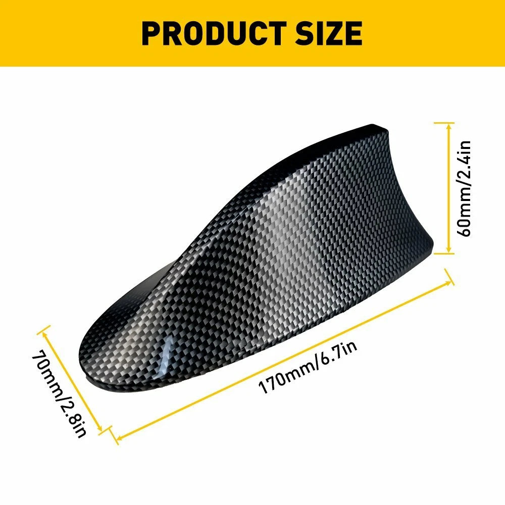 Shark Fin Antenna for Car (FM/AM, Carbon Fiber)
