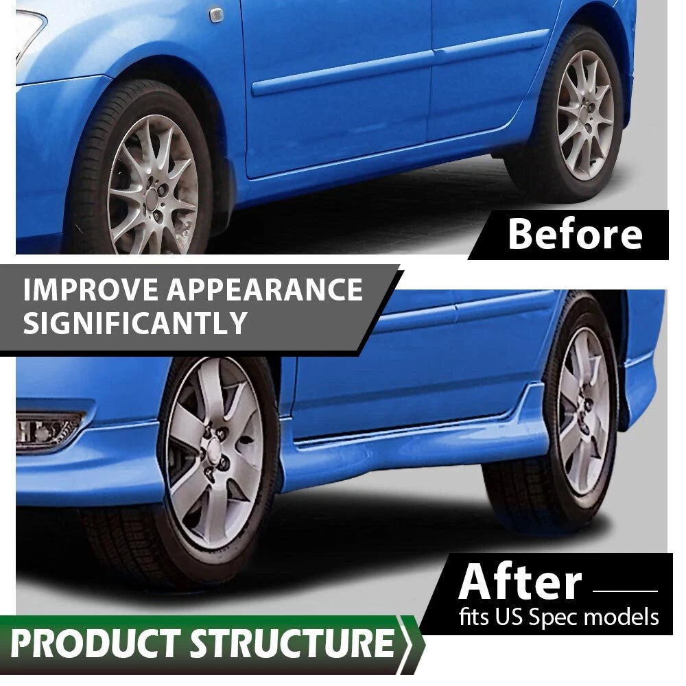 Side Skirts Body Kit for Toyota Corolla (2003–2008) S-Style
