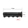 Set of 2 Round Tube Handles for Wheelbarrow - Black Rubber