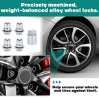 Set of 4 Alloy Wheel Lock Lug Nuts for Toyota Lexus (00276-00900)