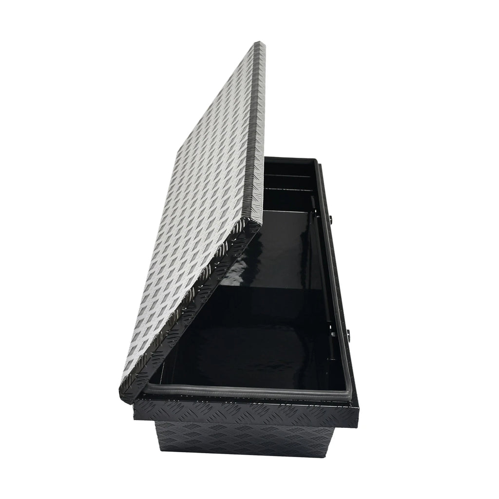 63" Gloss Black Aluminum Side Tool Box for Trucks (Low Profile)