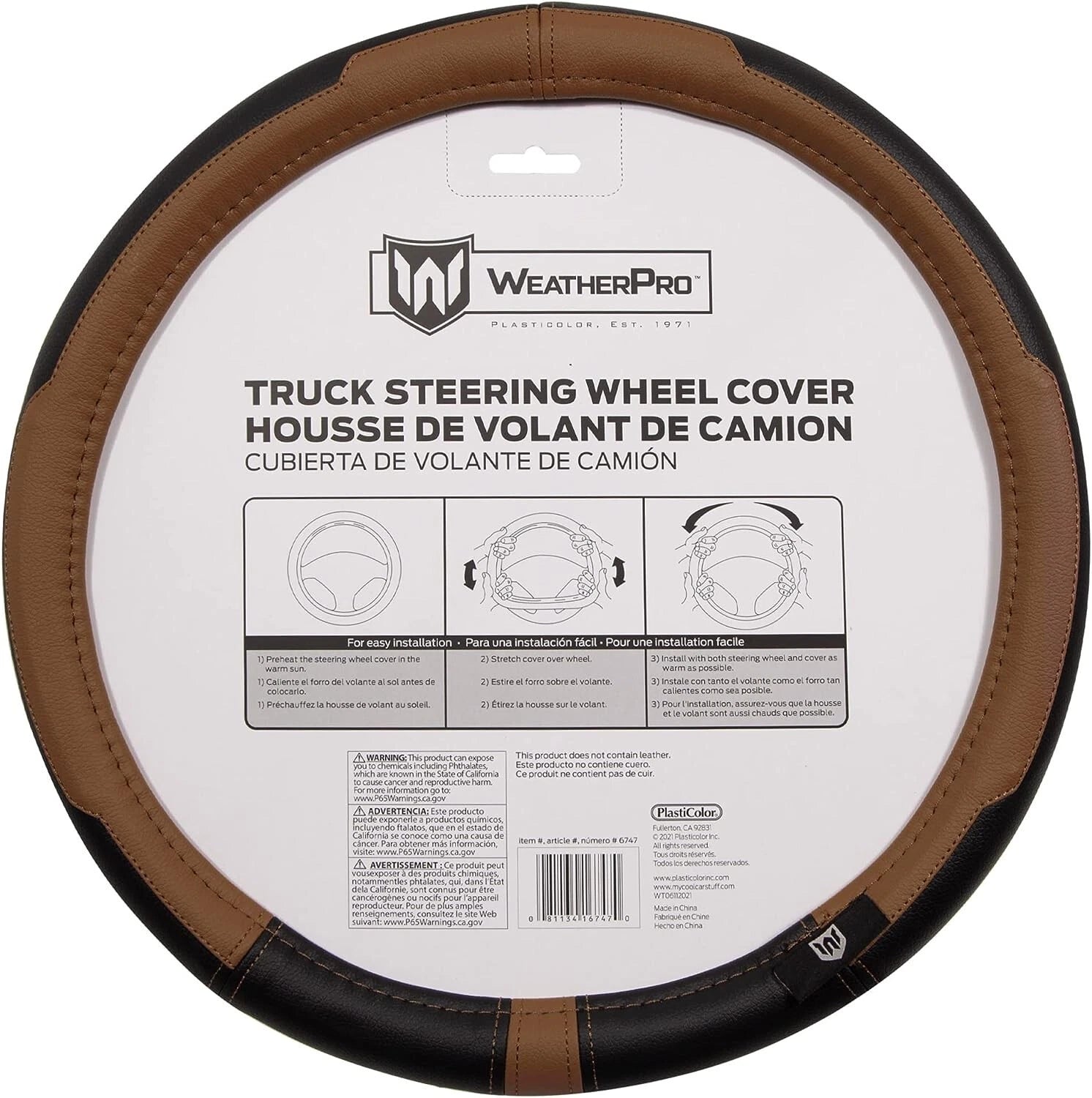 WeatherPro Steering Wheel Cover for Truck (Plasticolor 006747R01)