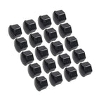 17mm Black Wheel Lug Nut Bolt Cover Caps 20Pcs for Audi