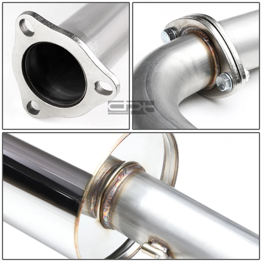 4" Round Muffler Tip for Honda Civic Ed Sedan (1989–1991) - Stainless Racing Catback Exhaust