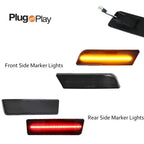 Set of 4 Amber Red LED Side Marker Lights for Ford Transit Connect (2010–2013)