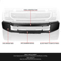 Front Bumper Face Bar for Ford F-250 F-350 SD (2020–2022) Black w/o Fog Light Holes