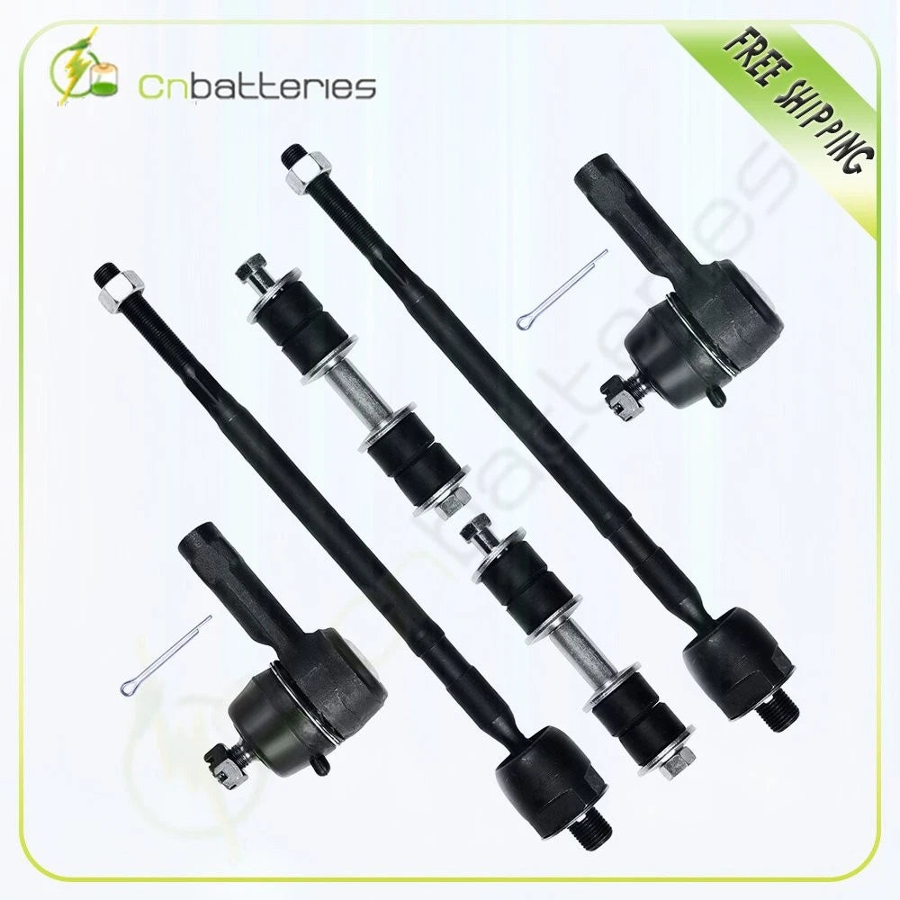 6x Front Sway Bar Outer & Inner Tie Rod Kit for Mitsubishi Lancer (2002–2007)