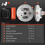 Front Drilled Brake Rotors for Ford F-150, E-150 Econoline (1994–2001)
